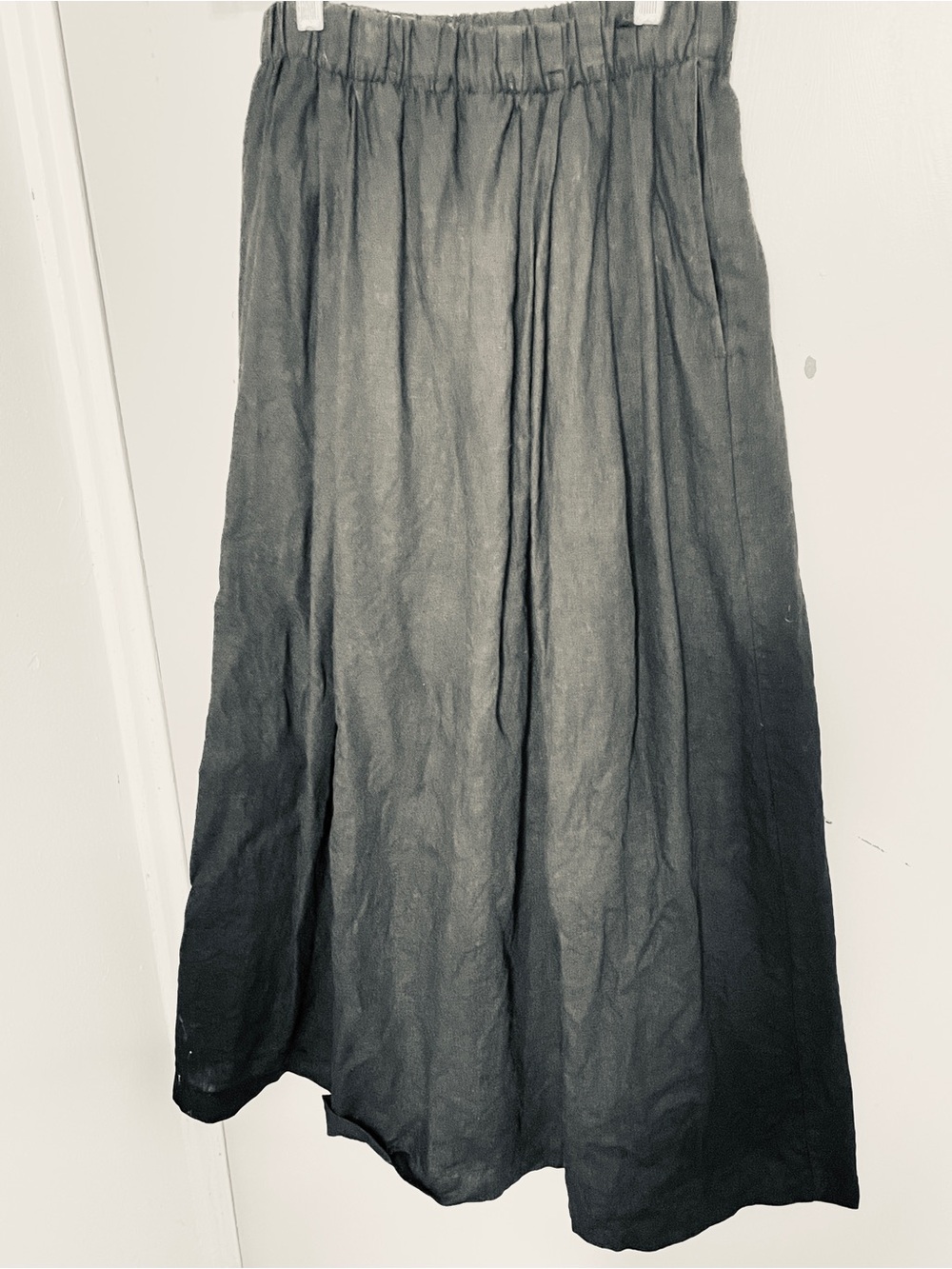 Eileen fisher black Women Linen Skirt Size 2